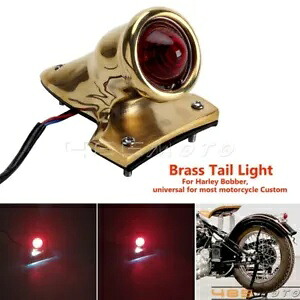 オートバイ真鍮クロッカースタイルテールライトカスタムチョッパーボバーカフェレーサー用 Motorcycle Brass Crocker Style Tail Light Custom for Chopper Bobber Cafe Racer 【並行輸入品】