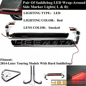 サドルバッグ LED サイド マーカー ライト ハーレー ツーリング ストリート エレクトラグライド RoadKing 用 Saddlebag LED Side Marker Light For Harley Touring Street Electra Glide RoadKing 【並行輸入品】