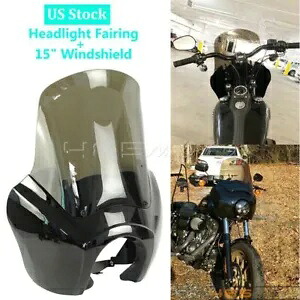 フロントヘッドライトフェアリングフロントガラスクラブスタイルハーレーダイナ FXDB FXDL FXDC 06+ Front Headlight Fairing Windshield Club Style For Harley Dyna FXDB FXDL FXDC 06+ 【並行輸入品】