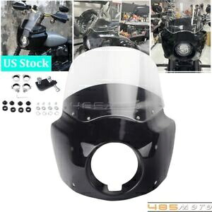 ヘッドライトフェアリングフロントガラスキットハーレーダイナストリートボブFXDB FXDL FXDWG 06+ Headlight Fairing Windshield Kit For Harley Dyna Street Bob FXDB FXDL FXDWG 06+ 【並行輸入品】