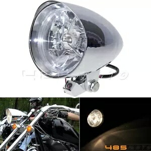 ハーレーダビッドソンビッグツインスポーツスター用ブレットバイザーヘッドライトヘッドランプアセンブリ Bullet Visor Headlight Headlamp Assembly For Harley-Davidson Big Twins Sportster 【並行輸入品】