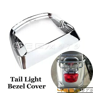 クロームリアテールライトトリムベゼルカバースクーター LX 2T 50 125 150 2005-2013 Chrome Rear Tail Light Trim Bezel Cover For Scooter LX 2T 50 125 150 2005-2013 【並行輸入品】