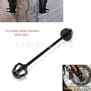 フロントホイールアクスルカバーキャップ ハーレーソフテイルスタンダード FXST 107 2018-2021 ブラック Front Wheel Axle Cover Cap For Harley Softail Standard FXST 107 2018-2021 Black 【並行輸入品】