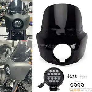 ハーレー ローライダー S 2020 21 22 用 LED ヘッドライト付きヘッドライトフェアリングフロントガラス Headlight Fairing Windshield w/ LED Headlight for Harley Low Rider S 2020 21 22 【並行輸入品】