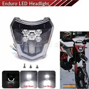 ユニバーサル LED ヘッドライト KTM XC-W EXC TPI 6 日間 SMC R 690R エンデューロダートバイク用 Universal LED Headlight For KTM XC-W EXC TPI Six Days SMC R 690R Enduro Dirtbike 【並行輸入品】