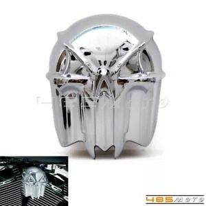 クローム スカル ホーン カバー ハーレー ダイナ ソフテイル ツーリング ロードキング グライド 1992-13 用 Chrome Skull Horn Cover for Harley Dyna Softail Touring Road King Glide 1992-13 【並行輸入品】