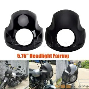 5.75インチ ヘッドライト フェアリング フロントガラス ハーレー ツーリング スポーツスター XL 35-49mm フォーク用 5.75\