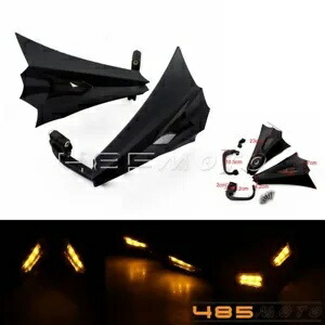 ユニバーサルオートバイ 7/8 ''LED ハンドガードハンドガードブラシバーホンダヤマハ Universal Motorcycle 7/8'' LED Handguards Hand Guard Brush Bar For Honda Yamaha 【並行輸入品】