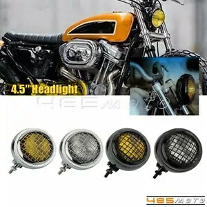 レトロヴィンテージグリルヘッドライトボトムマウントヘッドランプハーレーカフェレーサーボバー用 Retro Vintage Grill Headlight Bottom Mount Headlamp For Harley Cafe Racer Bobber 【並行輸入品】 40,755円