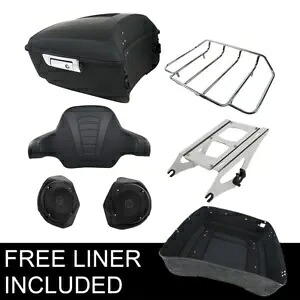キングパック トランクパッドマウントラックスピーカー ハーレーツアーパックツーリング 2014-23 に適合 King Pack Trunk Pad Mount Rack Speakers Fit For Harley Tour Pak Touring 2014-23 【並行輸入品】
