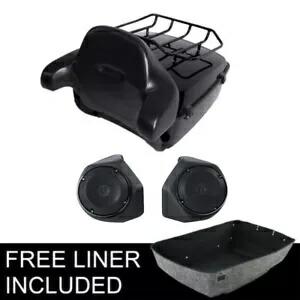 キングパック トランクパッドラックスピーカー ハーレーツアーパック ストリートグライド 2014-23に適合 King Pack Trunk Pad Rack Speakers Fit For Harley Tour Pak Street Glide 2014-23 【並行輸入品】