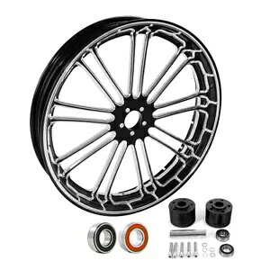 21 インチフロントホイールリムハブディスクフィットハーレーツーリングロードエレクトラグライド 08+ ABS 21'' Front Wheel Rim Hub Disc Fit For Harley Touring Road Electra Glide 08+ ABS 【並行輸入品】