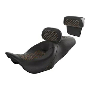 運転席助手席背もたれパッドフィットハーレーツーリングロードグライドキング 14-23 Driver Passenger Seat Backrest Pad Fit For Harley Touring Road Glide King 14-23 【並行輸入品】|カスタムパーツ WORLD倉庫