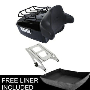 キングパック トランク バックレスト マウント ラック ハーレー ツアー パック ロード グライド 14 アップに適合 King Pack Trunk Backrest Mounting Rack Fit For Harley Tour Pak Road Glide 14-up 【並行輸入品】