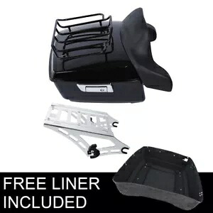 キングパック トランクパッド マウント荷物ラック付き ハーレーツアーパックツーリング 14-23 に適合 King Pack Trunk Pad W/ Mount Luggage Rack Fit For Harley Tour Pak Touring 14-23 【並行輸入品】