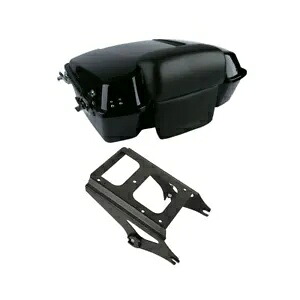 ブラックチョップドパック トランクパッドマウントラック ハーレーツアーパックツーリング 09-13用 Black Chopped Pack Trunk Pad Mount Rack Fit For Harley Tour Pak Touring 09-13 【並行輸入品】
