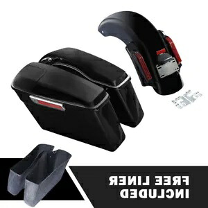 ブラックサドルバッグ 5x7インチ スピーカー蓋 & リアフェンダー ハーレーストリートグライド 14-23 用 Black Saddlebag 5x7" Speaker Lids &Rear Fender Fit For Harley Street Glide 14-23 【並行輸入品】｜カスタムパーツ WORLD倉庫