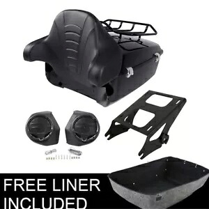キングパック トランク バックレスト スピーカー マウント ハーレー ツアー パック ロード グライド 14-23 に適合 King Pack Trunk Backrest Speakers Mount Fit For Harley Tour Pak Road Glide 14-23 【並行輸入品】｜カスタムパーツ WORLD倉庫