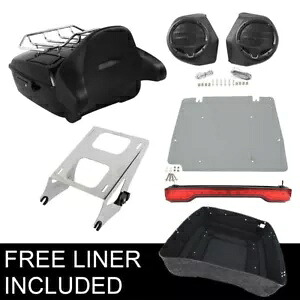 キングパック トランク バックレスト ライト スピーカー ハーレー ツアーパック ストリート グライド 14-23 に適合 King Pack Trunk Backrest Light Speaker Fit For Harley TourPak Street Glide 14-23 【並行輸入品】|カスタムパーツ WORLD倉庫