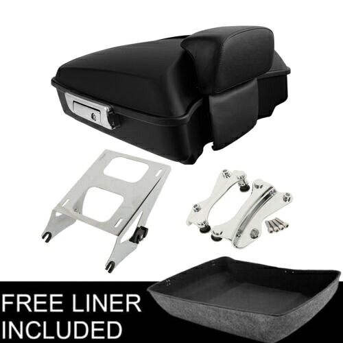 チョップドパックトランク パッドマウントドッキング付き ハーレーツアーパックロードグライド14以降に適合 Chopped Pack Trunk w/ Pad Mount Docking Fit For Harley Tour Pak Road Glide 14-up 【並行輸入品】
