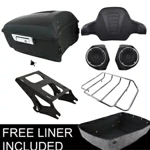 マットブラックキングパックトランクパッドマウントスピーカーハーレーツアーパックツーリング14+用 Matt Black King Pack Trunk Pad Mount Speaker Fit For Harley Tour Pak Touring 14+ 【並行輸入品】 88,935円
