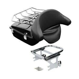 みじん切りトランクパッドマウントラック ハーレーツアーパックストリートロードグライド1997-2008に適合 Chopped Trunk Pad Mount Rack Fit For Harley Tour Pak Street Road Glide 1997-2008 【並行輸入品】
