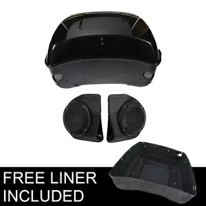 13.7インチ キングパック トランク バックレスト & スピーカー ハーレー ツアーパック ツーリング 14-23 に適合 13.7\