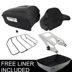マットブラック キングパック トランクパッド ツーアップマウント ハーレーツアーパックツーリング 14-23用 Matt Black King Pack Trunk Pad Two Up Mount Fit For Harley TourPak Touring 14-23 【並行輸入品】