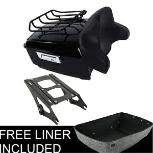 キングパック トランク バックレスト 2 アップ マウント ラック ハーレー ツアー パック ロード グライド 14+ に適合 King Pack Trunk Backrest 2-Up Mount Rack Fit For Harley Tour Pak Road Glide 14+ 【並行輸入品】