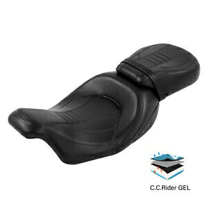 ライダードライバー助手席ジェルシートハーレーツーリングロードキンググライド 2009-2023 に適合 Rider Driver Passenger Gel Seat Fit For Harley Touring Road King Glide 2009-2023 【並行輸入品】