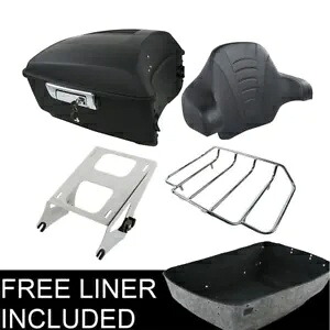 キングパック トランクパッド マウントトップラック付き ハーレーツアーパックツーリング 2014-23 に適合 King Pack Trunk Pad w/ Mount Top Rack Fit For Harley Tour Pak Touring 2014-23 【並行輸入品】