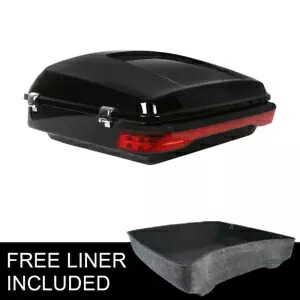 ビビッドブラックチョップトランクテールライトハーレーロードキングストリートグライド14-23に適合 Vivid Black Chopped Trunk Tail Light Fit For Harley Road King Street Glide 14-23 【並行輸入品】