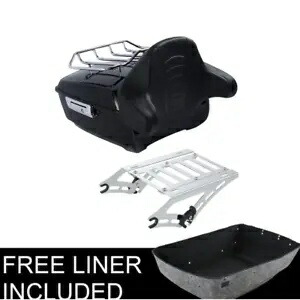 ブラック キング パック トランク バックレスト マウント ハーレー ツアー パック ロード グライド 2014 以降に適合 Black King Pack Trunk Backrest Mount Fit For Harley Tour Pak Road Glide 2014-up 【並行輸入品】