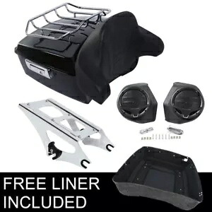 キングパック トランクパッドマウント & スピーカー ハーレーツアーパック ストリートグライド 14-23 に適合 King Pack Trunk Pad Mount & Speakers Fit For Harley Tour Pak Street Glide 14-23 【並行輸入品】
