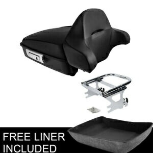 チョップドパック トランクパッド クロームラック ハーレーツアーパック ストリートグライド 97-2008用 Chopped Pack Trunk Pad Chrome Rack Fit For Harley Tour Pak Street Glide 97-2008 【並行輸入品】