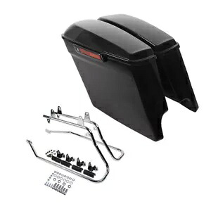 5 インチストレッチサドルバッグラッチ変換ブラケットハーレーソフテイル 84-17 に適合 5'' Stretched Saddle Bags Latch Conversion Brackets Fit For Harley Softail 84-17 【並行輸入品】