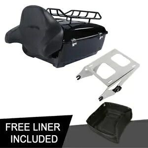 ブラック キング パック トランク パッド マウント ラック ハーレー ツアーパック ストリート グライド 14-23 に適合 Black King Pack Trunk Pad Mount Rack Fit For Harley Tour-Pak Street Glide 14-23 【並行輸入品】