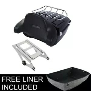 キングパック トランクラック バックレスト 2-アップ マウント ハーレー ツアーパック ツーリング 14-UP に適合 King Pack Trunk Rack Backrest 2-Up Mount Fit For Harley Tour Pack Touring 14-UP 【並行輸入品】｜カスタムパーツ WORLD倉庫