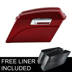 レッドサドルバッグ ハーレー ツーリング ロードキング エレクトラ ストリート グライド 1994-2013 に適合 Red Saddlebags Fit for Harley Touring Road King Electra Street Glide 1994-2013 【並行輸入品】
