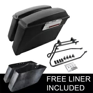 ハーレー ソフテイル デラックス ヘリテージ 84-17 用変換ブラケット付きハードサドルバッグ Hard Saddlebags W/Conversion Brackets For Harley Softail Deluxe Heritage 84-17 【並行輸入品】｜カスタムパーツ WORLD倉庫 62,920円