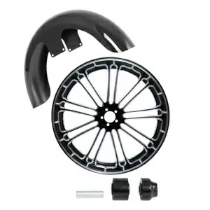 21 インチ フロント ホイール リム シングル ディスク ハブ フェンダー付き ハーレー ロード グライド 08-13 に適合 21" Front Wheel Rim Single Disc Hub w/ Fender Fit For Harley Road Glide 08-13 【並行輸入品】|カスタムパーツ WORLD倉庫