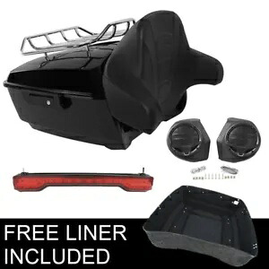 キングパック トランクパッドラック & ライトスピーカー ハーレーツアーパックツーリング 14-23 に適合 King Pack Trunk Pad Rack & Light Speakers Fit For Harley Tour Pak Touring 14-23 【並行輸入品】