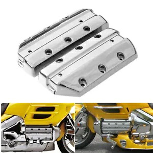 クローム左&右バルブカバーシリンダーホンダゴールドウィングGL1800 2001-2017用 Chrome Left & Right Valve Cover Cylinder Fit For Honda Goldwing GL1800 2001-2017 【並行輸入品】