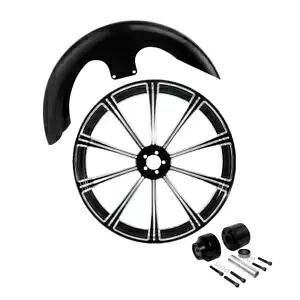 23 インチ フロントフェンダーホイールリムハブシングルディスクハーレーツーリング非 ABS 08-13 に適合 23" Front Fender Wheel Rim Hub Single Disc Fit For Harley Touring non ABS 08-13 【並行輸入品】｜カスタムパーツ WORLD倉庫