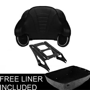 ブラック キング パック トランク バックレスト スピーカー ハーレー ロード グライド ツアー パック 14-23 に適合 Black King Pack Trunk Backrest Speakers Fit For Harley Road Glide Tour Pak 14-23 【並行輸入品】