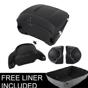 マットキングパックトランク バックレストスピーカー付き ハーレーツアーパックツーリング14-23に適合 Matte King Pack Trunk w/ Backrest Speakers Fit For Harley Tour Pak Touring 14-23 【並行輸入品】｜カスタムパーツ WORLD倉庫