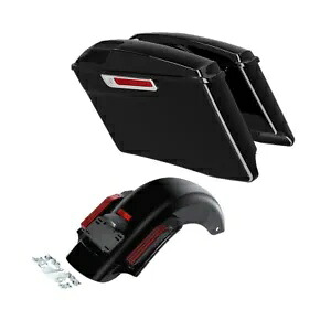 4インチ ストレッチサドルバッグ リアフェンダー付き ハーレー CVO ストリート ロード グライド 14-23 に適合 4\