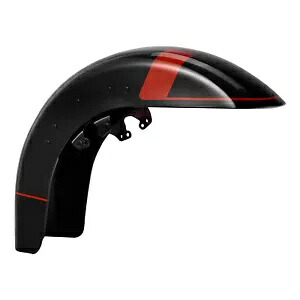 ラップフロントフェンダー ハーレーストリートロードグライド 14-23 ブラックアース/オレンジラバに適合 Wrap Front Fender Fit For Harley Street Road Glide 14-23 Black Earth/Orange Lava 【並行輸入品】