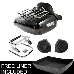 キングパック トランクパッドマウントラックスピーカー ハーレーツアーパックロードキング 14-23用 King Pack Trunk Pad Mount Rack Speakers Fit For Harley Tour Pak Road King 14-23 【並行輸入品】｜カスタムパーツ WORLD倉庫