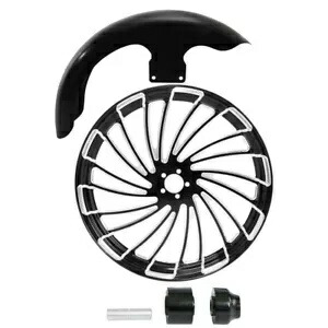 21 ''X3.5'' フロントホイールリムシングルディスクハブ + フェンダーフィットハーレーツーリング 08-13 21''X3.5'' Front Wheel Rim Single Disc Hub + Fender Fit For Harley Touring 08-13 【並行輸入品】
